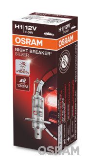 64150NBS OSRAM Галогенова лампа Osram Night Breaker Silver +100% 12V H1 55W +100%